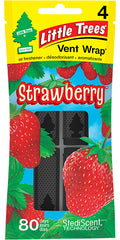 Little Trees Car Vent Wrap Strawberry Scent Quantity 4 Pieces Per Pack 4 Packs Per Bag Happy Browse at UsaCandyWholesale.Com