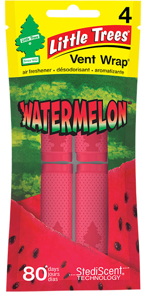 Little Trees Car Vent Wrap Watermelon Scent Quantity 4 Pieces Per Pack 4 Packs Per Bag Happy Browse at UsaCandyWholesale.Com