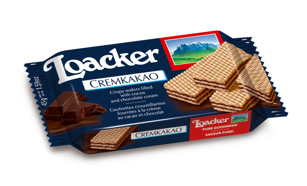 Loacker Wafer Chocolate Flavor (12 Packs)  at UsaCandyWholesale.Com