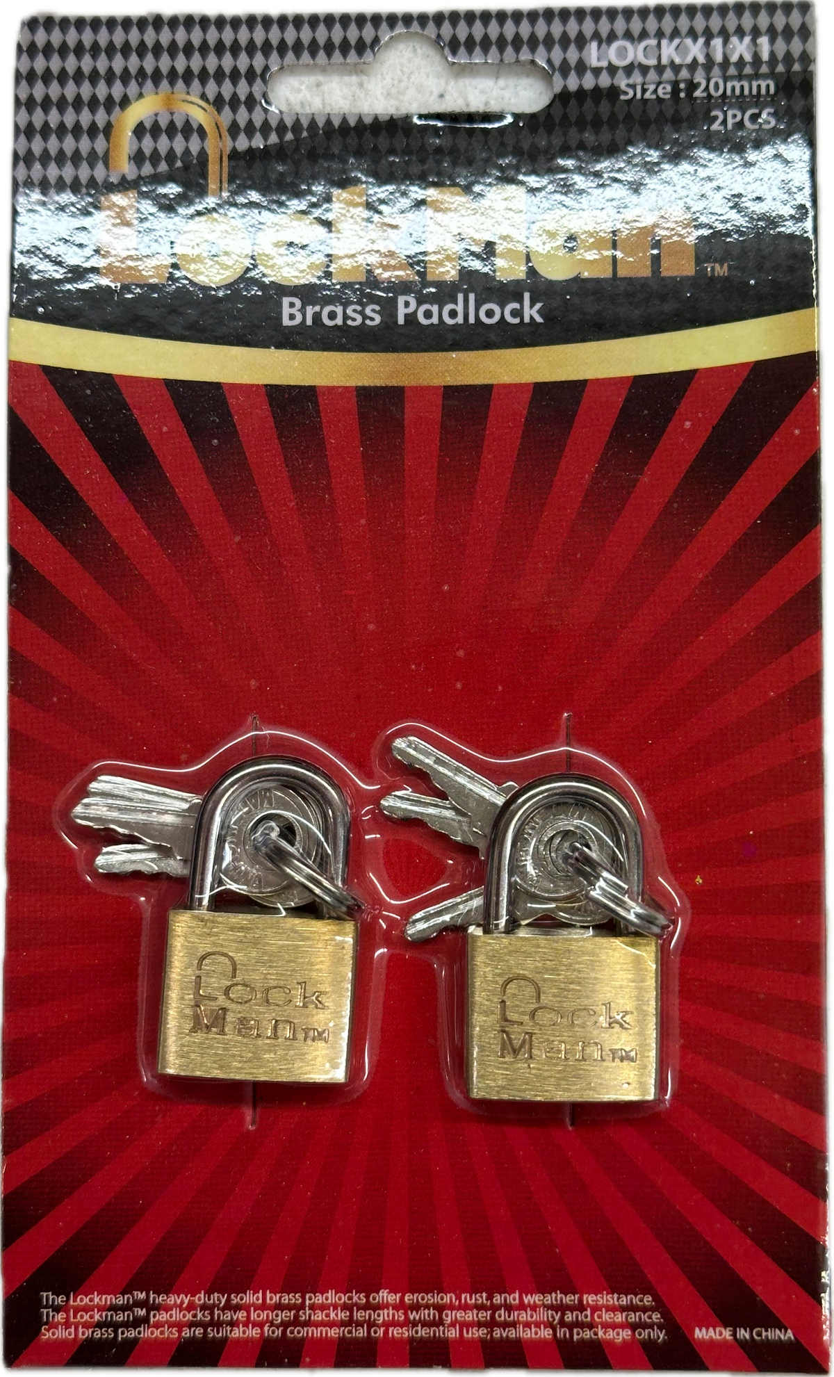 Pad Lock Size 20mm (2 Lock Per Pack)