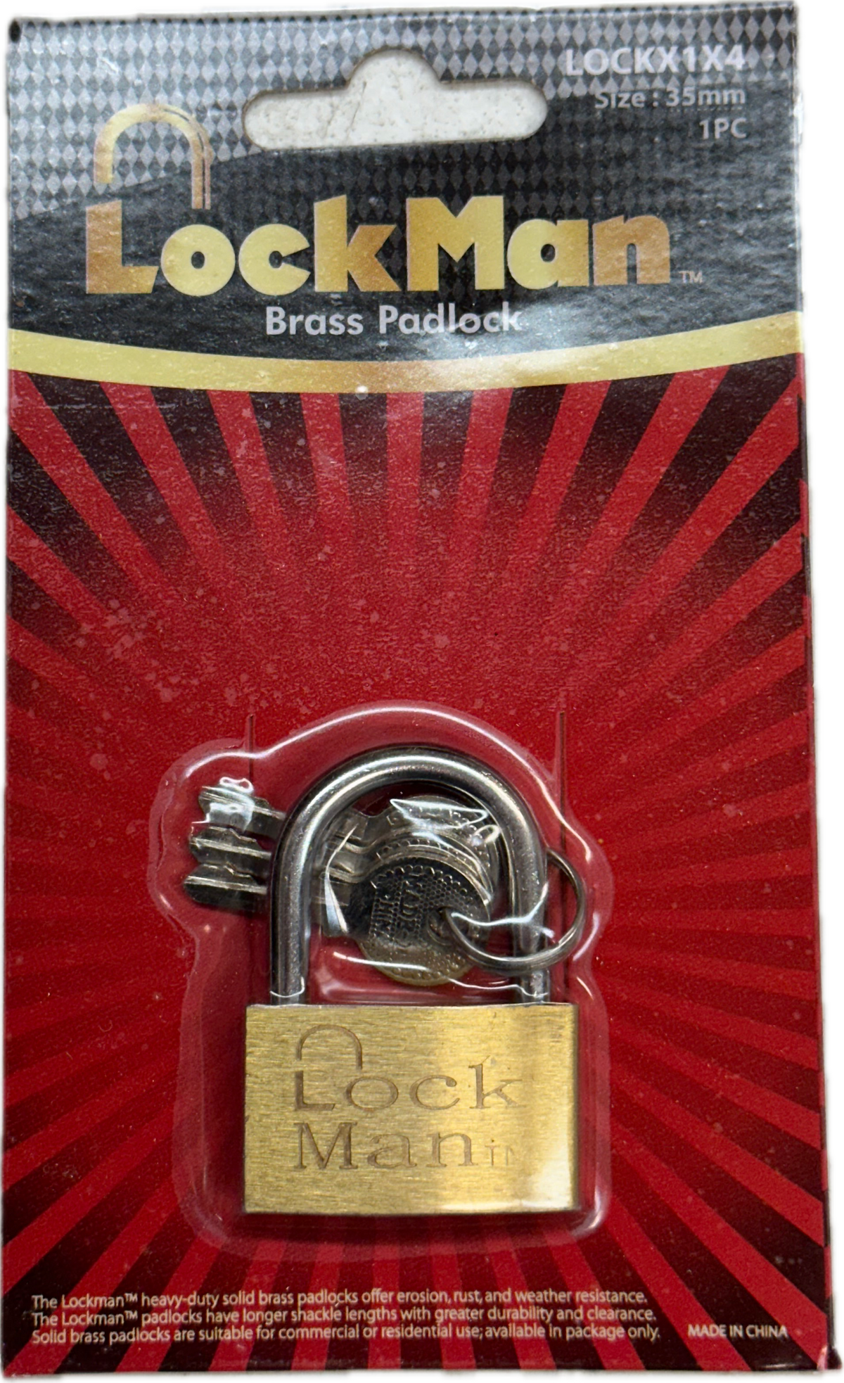 Pad Lock Size 35mm (1 Lock Per Pack)