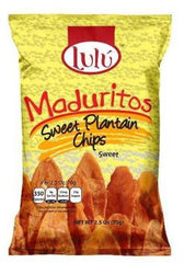 Lulu Plantain Maduitos Sweet Chips 2.5 oz Each Bag Quantity 50 Bags Per Case Sweet Browse at UsaCandyWholesale.Com