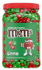 M&M's Milk Chocolate Green & Red 62 oz Unwrapped Bulk Candy Quantity 62 oz Per Jar Sweet Browse at UsaCandyWholesale.Com