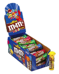 M&M's Minis Milk Chocolate Each Tube 1.08 oz Quantity 24 Units Per Box Sweet Browse at UsaCandyWholesale.Com