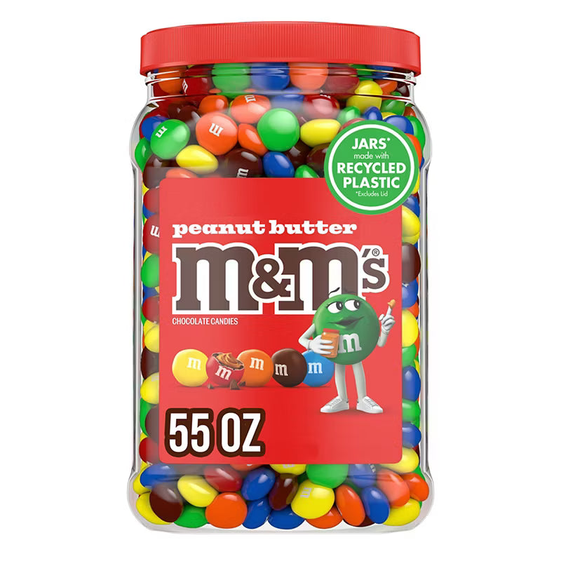 M&M's Peanut Butter Bulk Candy Unwrapped Quantity 55 oz Per Jar Sweet Browse at UsaCandyWholesale.Com