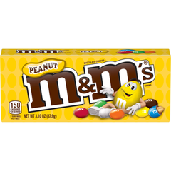 M&M's Peanut Theater Movie Box 3.1 oz Each Box Quantity 1 Single Pack Sweet Browse at UsaCandyWholesale.Com