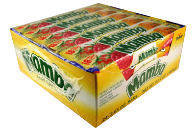 Mamba Chewy Candy Original Assorted Fruits Flavors Quantity 24 Packs Per Box Sweet Browse at UsaCandyWholesale.Com