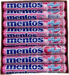 Mentos Mint Tutti Frutti Quantity 16 Rolls Per Box Sweet Browse at UsaCandyWholesale.Com