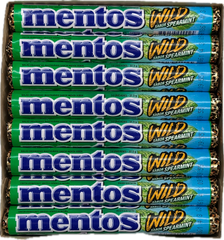 Mentos Mint Wild Sabor Spearmint Quantity 16 Rolls Per Box Sweet Browse at UsaCandyWholesale.Com