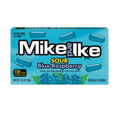Mike and Ike Sour Blue Raspberry Theater Movie Box 4.25 oz Each Box Quantity 12 Box Per Case Sweet Browse at UsaCandyWholesale.Com