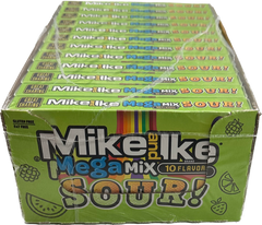 Mike and Ike Sour Mega Mix Theater Movie Box 4.25 Each Unit Quantity 12 Unit Per Case Sweet Browse at UsaCandyWholesale.Com