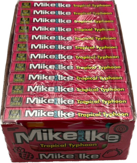 Mike and Ike Tropical Flavors Theater Movie Box Each Unit 4.25 oz Quantity 12 Unit Per Case Sweet Browse at UsaCandyWholesale.Com