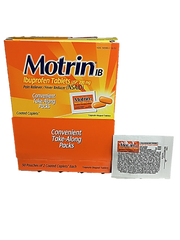 Motrin IB 200 mg 2 Caplets Per Each Packet Quantity 2 Caplets Per Packet 50 Packets Per Box Happy Browse at UsaCandyWholesale.Com