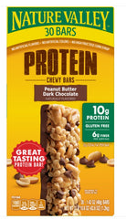 Nature Valley Protein Chewy Bar Peanut Butter Dark Chocolate 1.42 oz (30 Bars Per Box)  at UsaCandyWholesale.Com