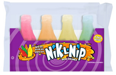 Nik-L-Nip Original Wax Filled With Fruit Flavored Syrup Quantity 4 Pieces Per Pack 18 Packs Per Box Sweet Browse at UsaCandyWholesale.Com