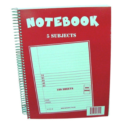 Notebook 5 Subject 180 Sheets Quantity 180 Sheets Per Notebook Happy Browse at UsaCandyWholesale.Com