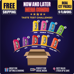 Now and Later Combo Deal 9 Flavors 3 Each Flavor  (27 Packs Per Box)