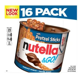 Nutella Hazelnut Spread + Pretzel Stick Quantity: 16 Pieces Per Box Sweet Browse at UsaCandyWholesale.Com