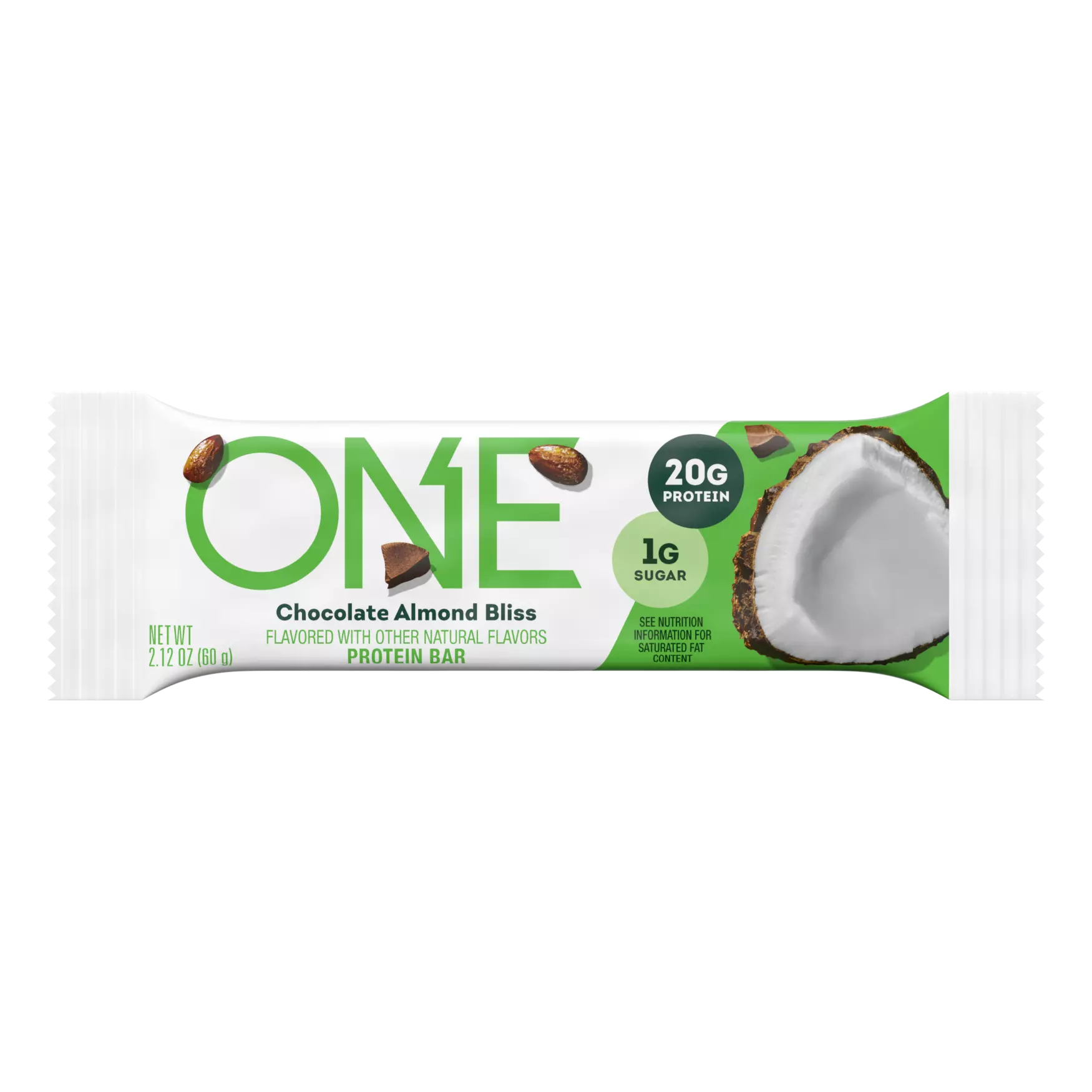 One Chocolate Almond Bliss 20g of Protein 2.12 oz Each Bar Quantity 12 Bars Per Box Sweet Browse at UsaCandyWholesale.Com