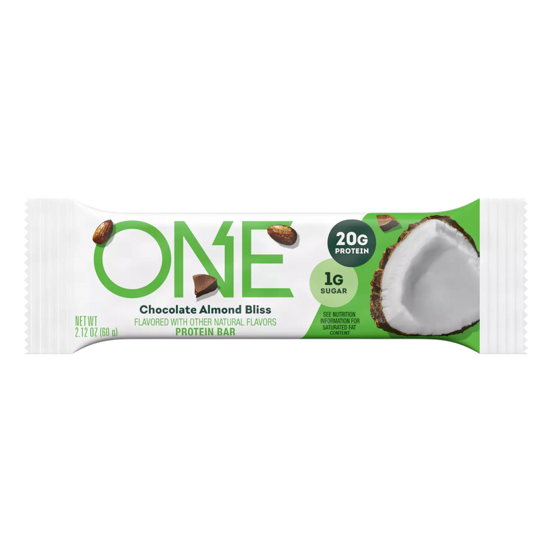 One Chocolate Almond Bliss 20g of Protein 2.12 oz (12 Bars Per Box)