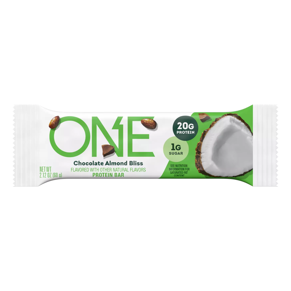 One Chocolate Almond Bliss 20g of Protein 2.12 oz Each Bar Quantity 12 Bars Per Box Sweet Browse at UsaCandyWholesale.Com