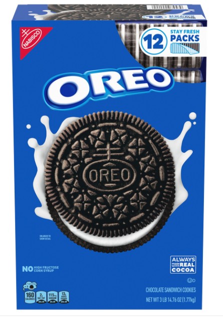 Oreo Cookies Creme Chocolate 13 Cookies Per Pack Quantity 13 Cookies Per Pack 12 Packs Per Box Sweet Browse at UsaCandyWholesale.Com