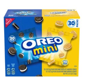 Oreo Cookies Mini Variety Box 1 .5 oz (30 Packs Per Box)