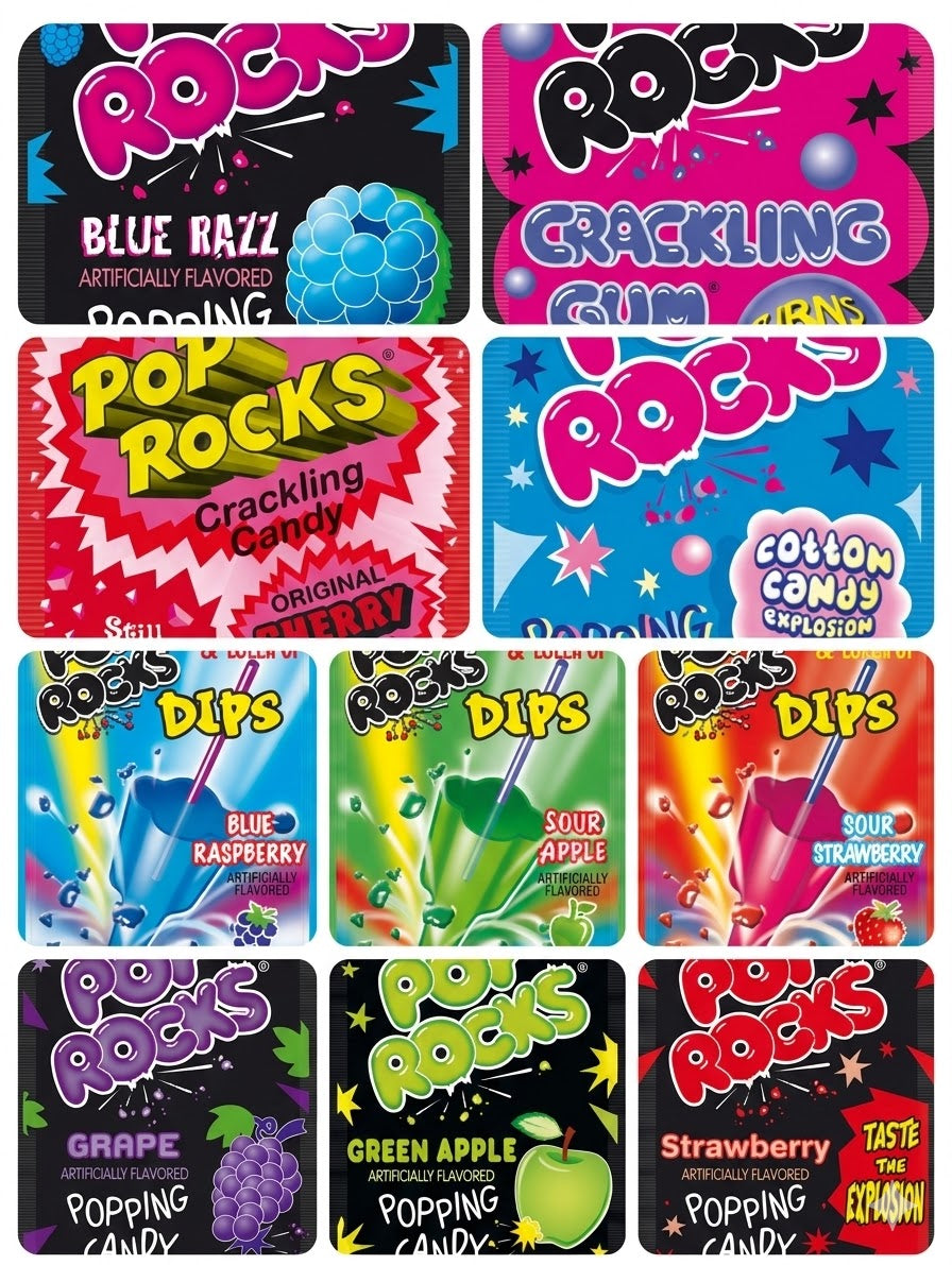 💥 POP ROCKS Explosion! Try All 12 Flavors! I UsaCandyWholesale.Com I