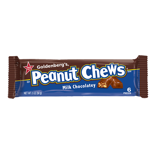 Peanut Chews Loaded with Peanuts Covered with Milk Chocolate 2 oz Each Pack Quantity 24 Packs Per Box Sweet Browse at UsaCandyWholesale.Com
