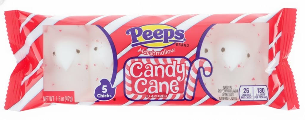 Peeps Chicks Marshmallow Candy Cane Flavor 1.5 oz (5 Pieces Per Pack) Quantity 12 Pieces Per Box Sweet Browse at UsaCandyWholesale.Com