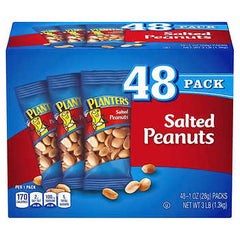 Planters Salted Peanuts 1 oz Each Pack Quantity 48 Packs Per Box Sweet Browse at UsaCandyWholesale.Com