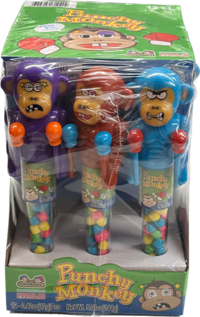 Punchy Monkey Kidsmania Candy With Toy Quantity 12 Pieces Per Box Sweet Browse at UsaCandyWholesale.Com
