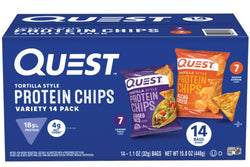 Quest Protein Chips Variety Taco, Nacho Cheese 1.1 oz Quantity 14 Packs Per Case Sweet Browse at UsaCandyWholesale.Com
