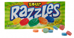 Razzles Sour Candy 1.4 oz Each Pack Quantity 24 Packs Per Box Sweet Browse at UsaCandyWholesale.Com