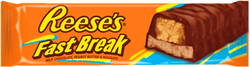 Reese's Fast Break Candy Each Pack 1.8 oz Quantity 18 Bars Per Box Sweet Browse at UsaCandyWholesale.Com