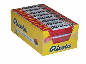 Ricola Cherry Throat Drops Quantity 20 Packs Per BoxSweet Browse at UsaCandyWholesale.Com