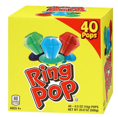 Ring Pops Assorted Flavors 40 Pieces per Jar at UsaCandyWholesale.Com