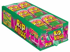 Rip Rolls Candy Sour Watermelon Flavor Fat Free Candy 1.4 oz Each Pack Quantity 24 Rolls Per Box Sweet Browse at UsaCandyWholesale.Com