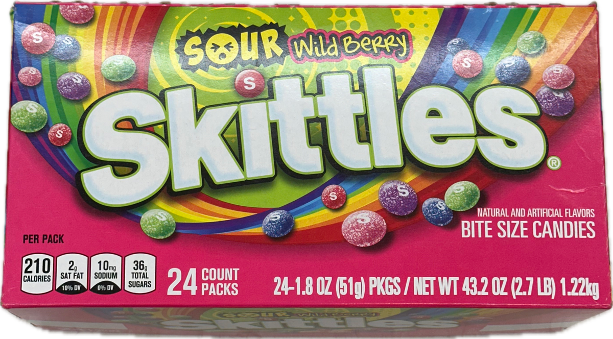 Skittles Sour Wild Berry  (24 Packs Per Box) at UsaCandyWholesale.Com