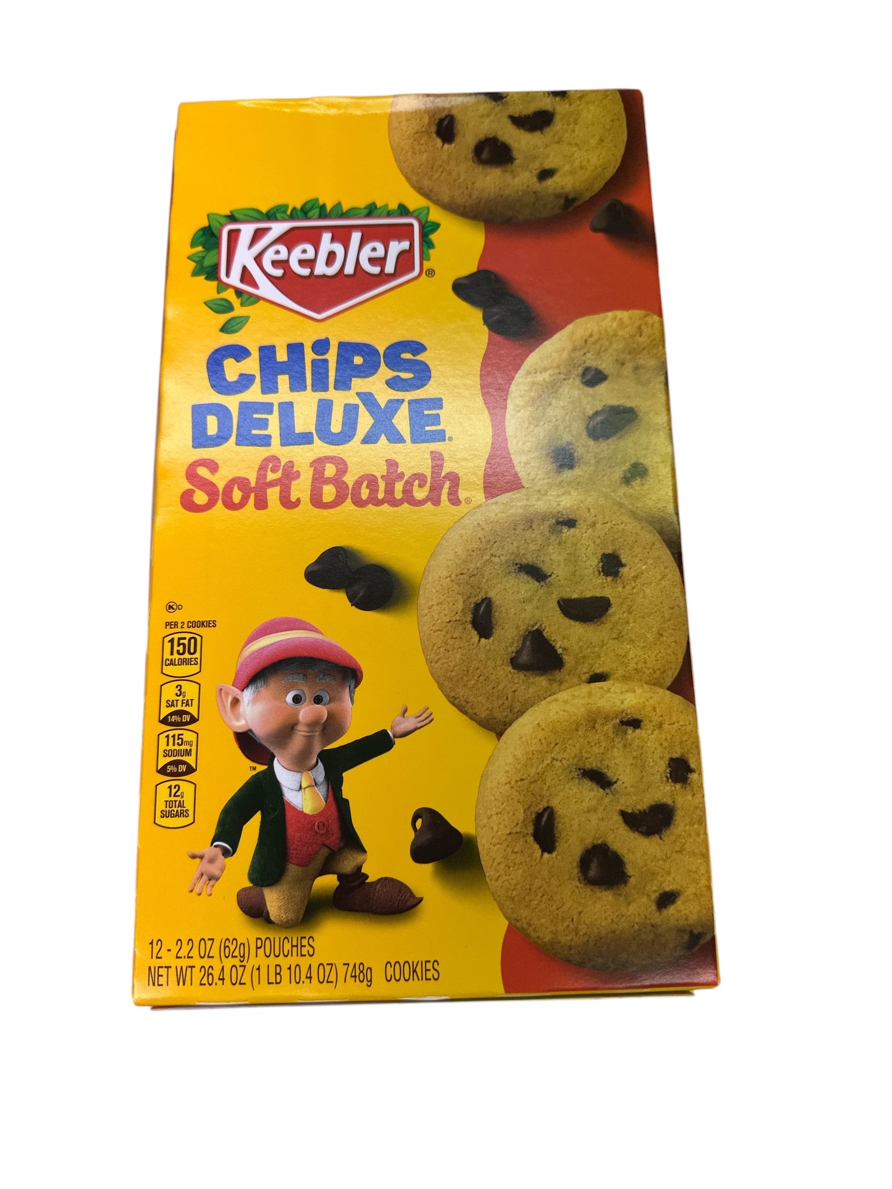 Keebler Soft Batch Deluxe Chocolate Chip Cookies 2.2 oz (Box of 12 Packs) at UsaCandyWholesale.Com