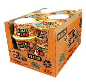 Soup Noodles In a Bowl Spicy Chicken Flavor By Nissin Each Cup 3.32 oz Quantity 18 Bowls Per Case Happy Browse at UsaCandyWholesale.Com