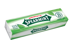 Spearmint Bubble Gum By Wrigley's Price Printed $0.50 Quantity 5 Sticks Per Pack 40 Packs Per Box Sweet Browse at UsaCandyWholesale.Com