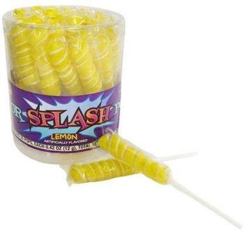 Splash Swirl Lollipops Yellow Color Quantity 30 Pops Per Jar Sweet Browse at UsaCandyWholesale.Com