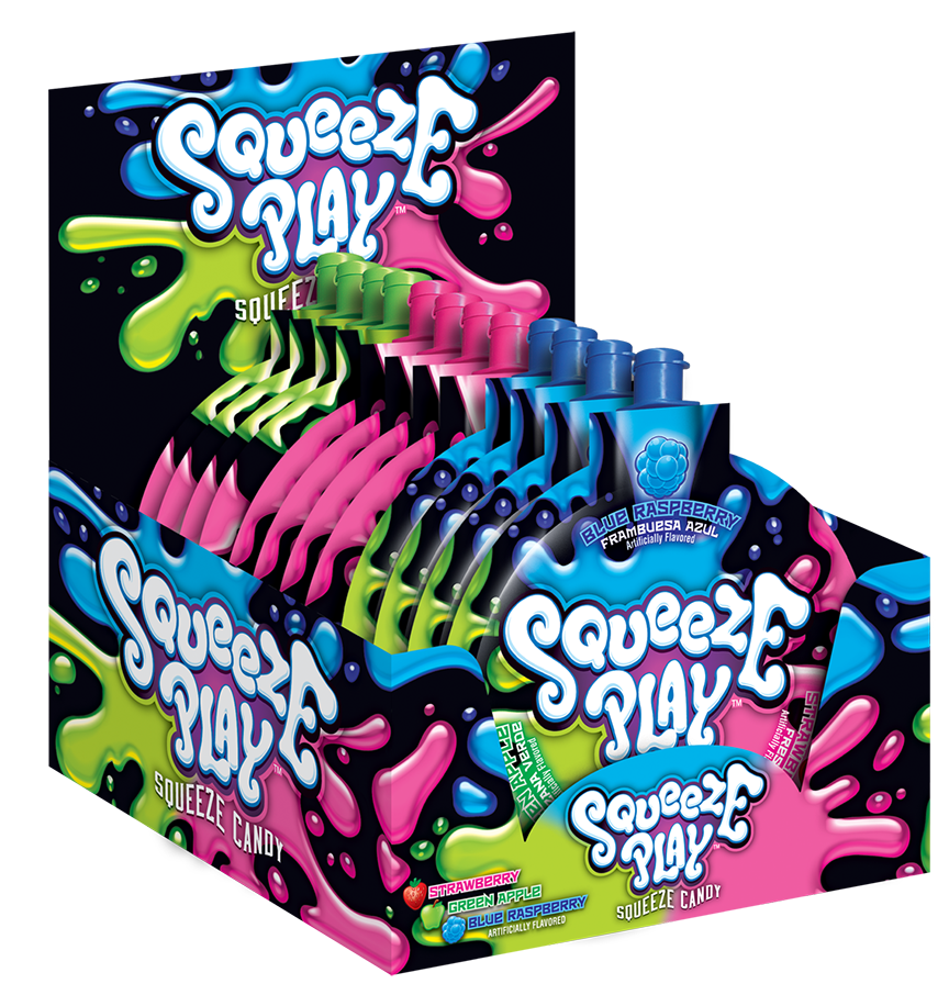 Squeeze Play Candy 2 oz Each Piece Quantity 12 Pieces Per Box Sweet Browse at UsaCandyWholesale.Com