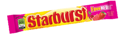 Starburst Favereds Comes with Flavors Watermelon, Strawberry, Cherry& Fruit Punch Quantity 24 Packs Per Box Sweet Browse at UsaCandyWholesale.Com