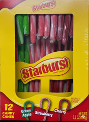 Starburst Original Flavors Candy Cane 5.3 oz Quantity 12 Pieces Per Box Sweet Browse at UsaCandyWholesale.Com