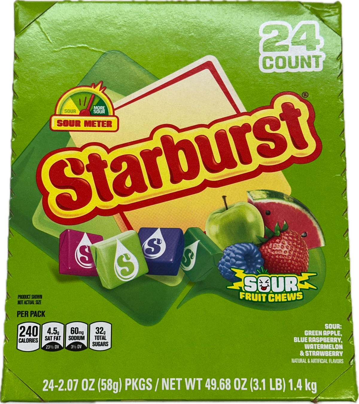 Starburst Sour 2 oz (24 Packs Per Box) at UsaCandyWholesale.Com