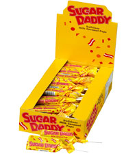 Sugar Daddy Milk Caramel Pops Quantity 48 Pops per box Sweet Browse at UsaCandyWholesale.Com