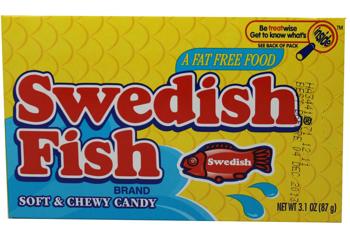 Swedish Fish Theater Movie Box 3.1 oz Each Box -Gift Edition Quantity 1 Pack Sweet Browse at UsaCandyWholesale.Com