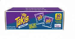 Takis Blue Heat Hot Chili Pepper Tortilla Chips 1 oz Each Pack Quantity 50 Packs Per Case Happy Browse at UsaCandyWholesale.Com